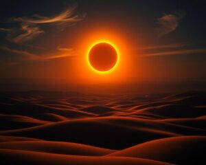 Efeito Anel de Fogo em eclipses anulares: física e beleza