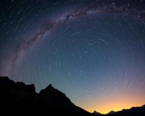 Rastros de estrelas: como criar círculos perfeitos no céu