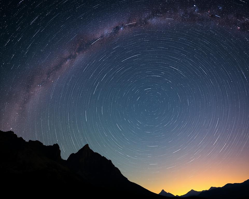 Rastros de estrelas: como criar círculos perfeitos no céu