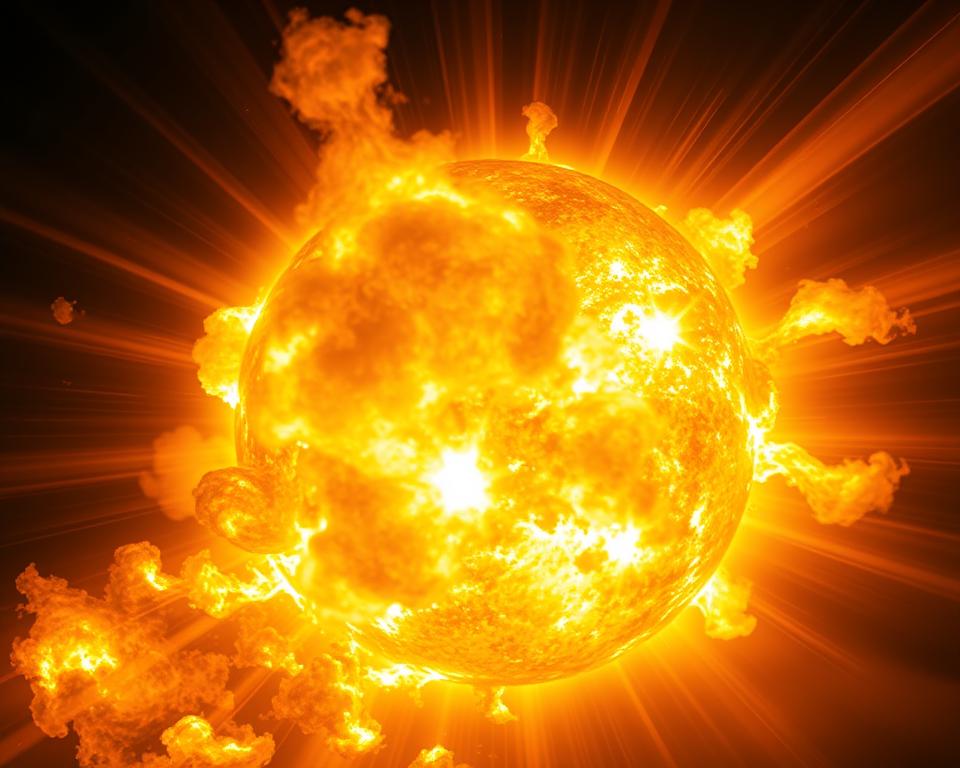 atividade solar intensa
