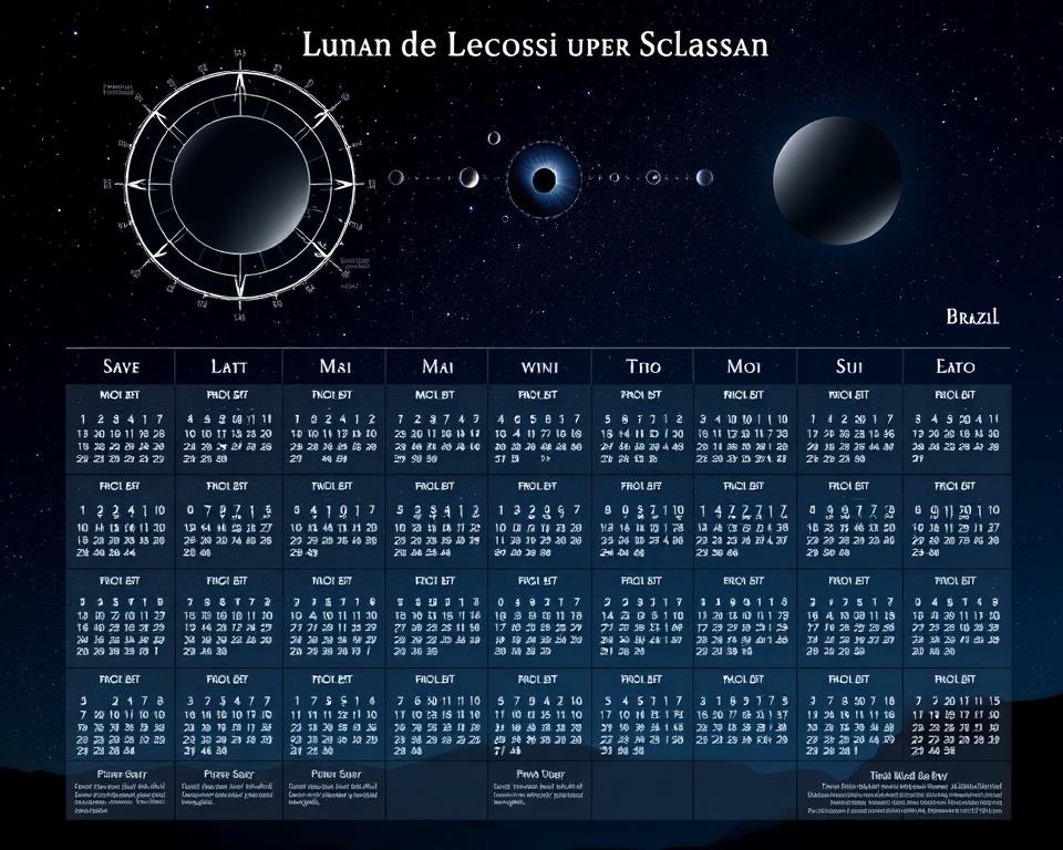 calendário de eclipses lunares penumbrais