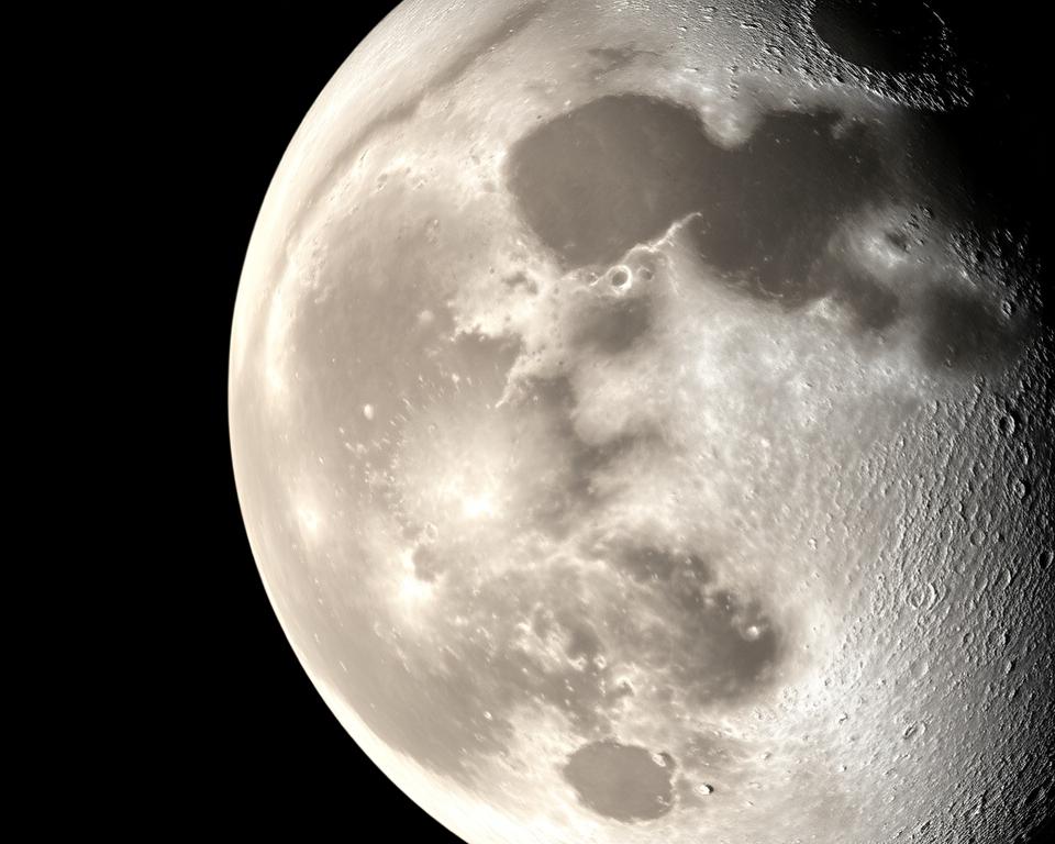 fotografia lunar detalhes das crateras