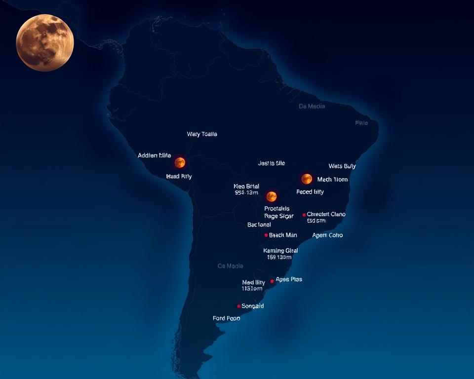 horários da ocultação no Brasil