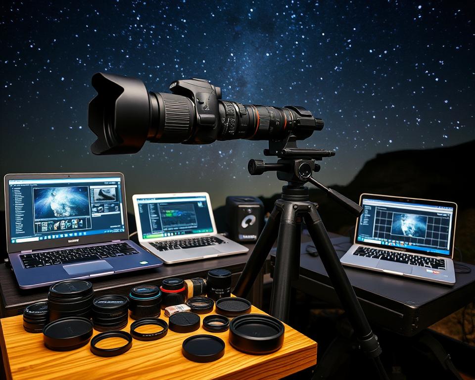 solução de problemas astrofotografia