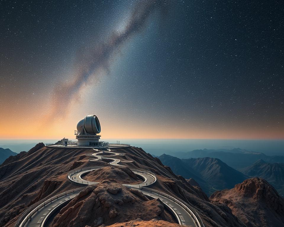telescópios e horizonte observável