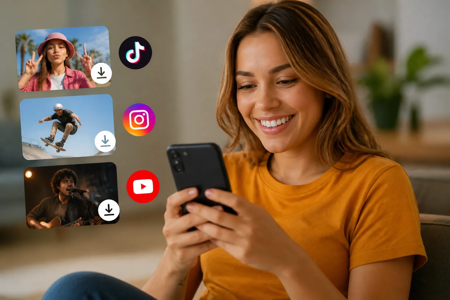 Guia completo: salve vídeos do TikTok, Instagram e YouTube no seu celular